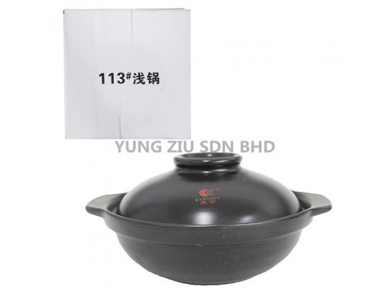 113#800ML BLACK CERAMICS POT